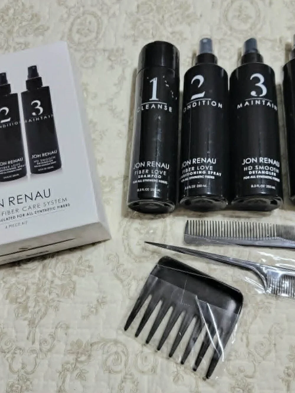 Jon Renau Synthetic Wig Fiber Care Bundle - NEW